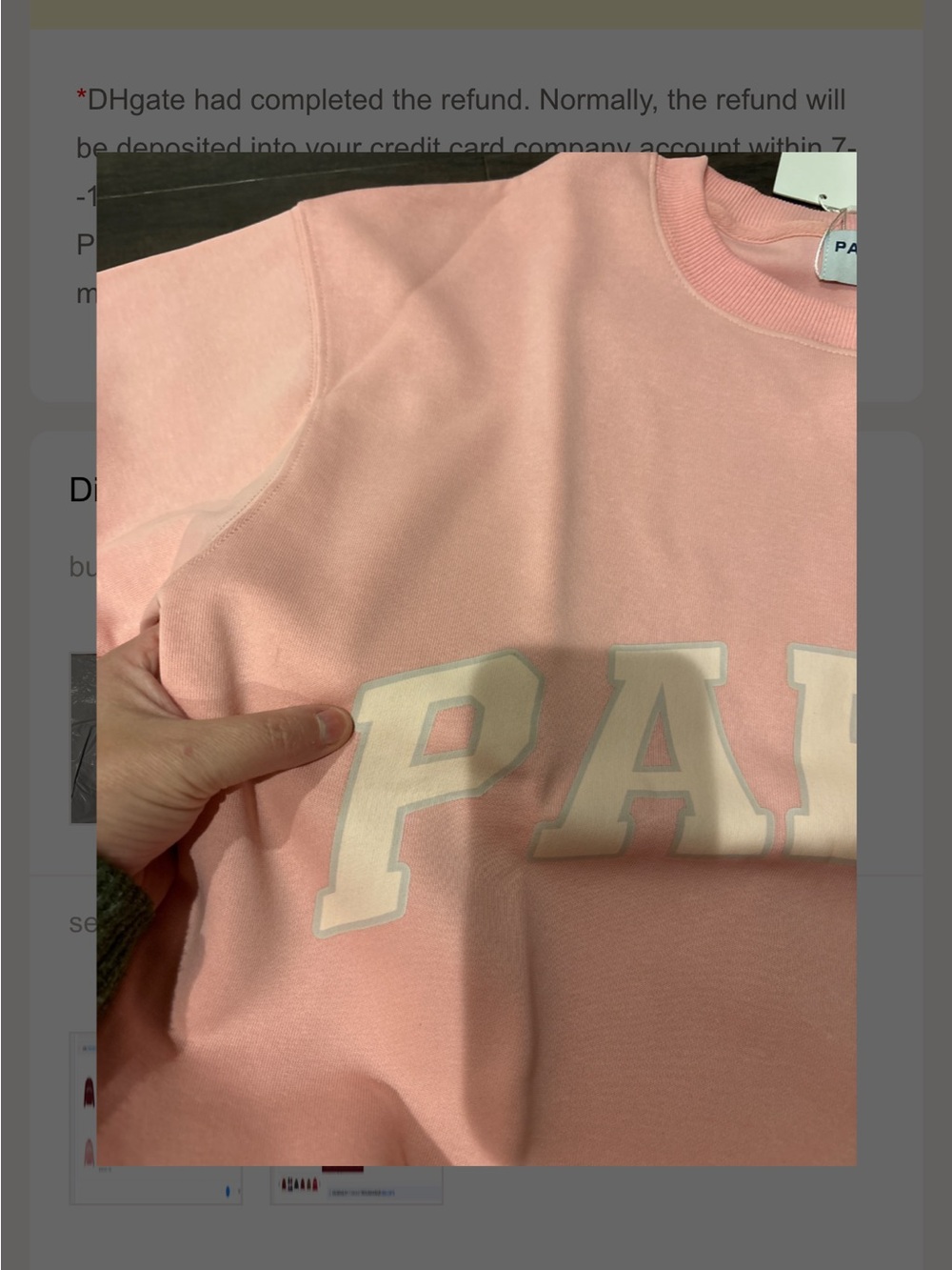 Parke Pink Crewneck Sweatshirt with White Logo - Picture 3 of 3